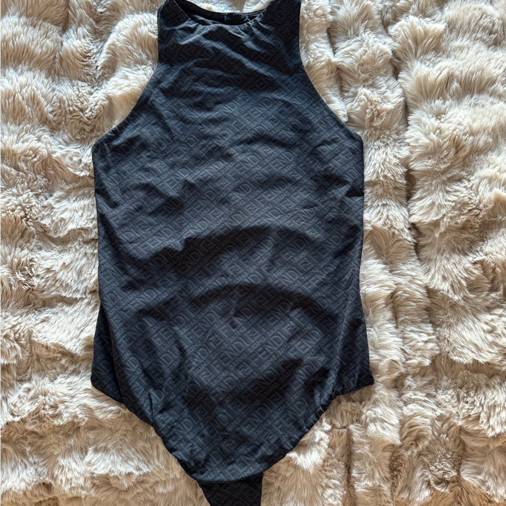 Black Fendi Skims Sleeveless Bodysuit